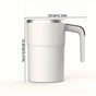 1Pc 304 Stainless Steel Automatic Stirring Cup, Portable Coffee Mug with Temperature Display, USB Rechargeable, 200Mah Battery
